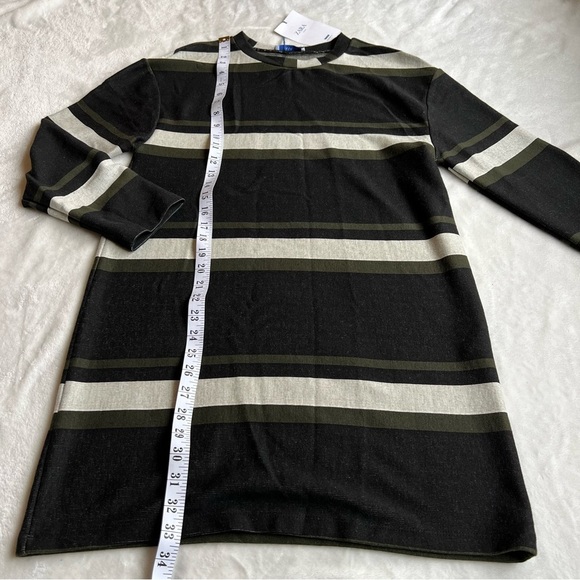 New Zara Women’s Longsleeve Stripped Dress - Picture 2 of 6